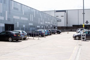 The rear car park at The Sharp Project