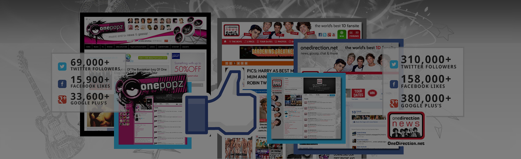 One Direction & OnePopz banner