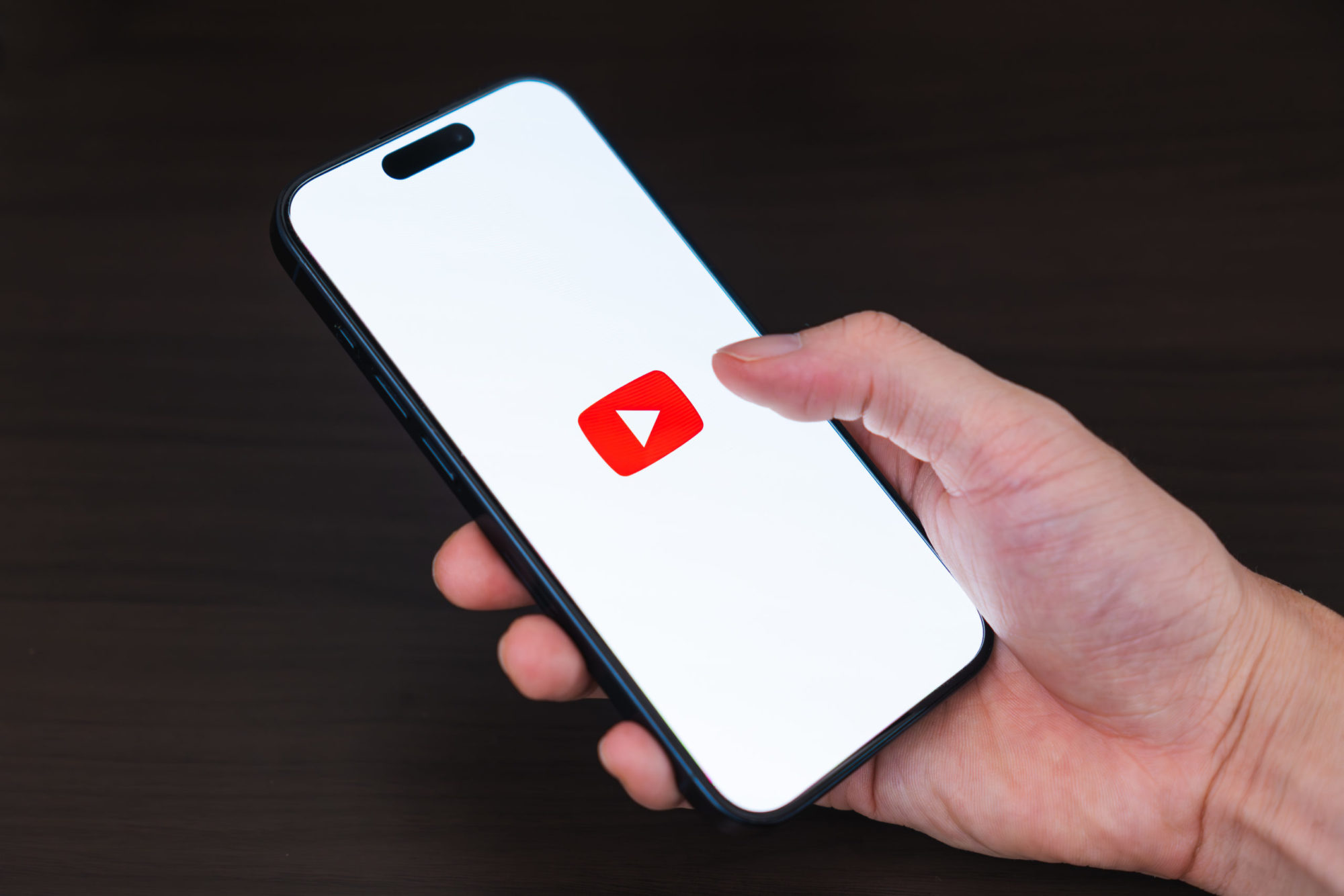 YouTube displayed on phone