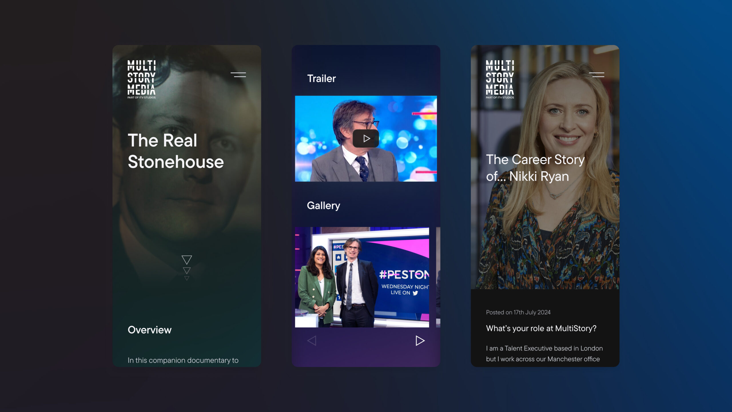 Multistory TV - Part of ITV Studios | Website UX Design | 7