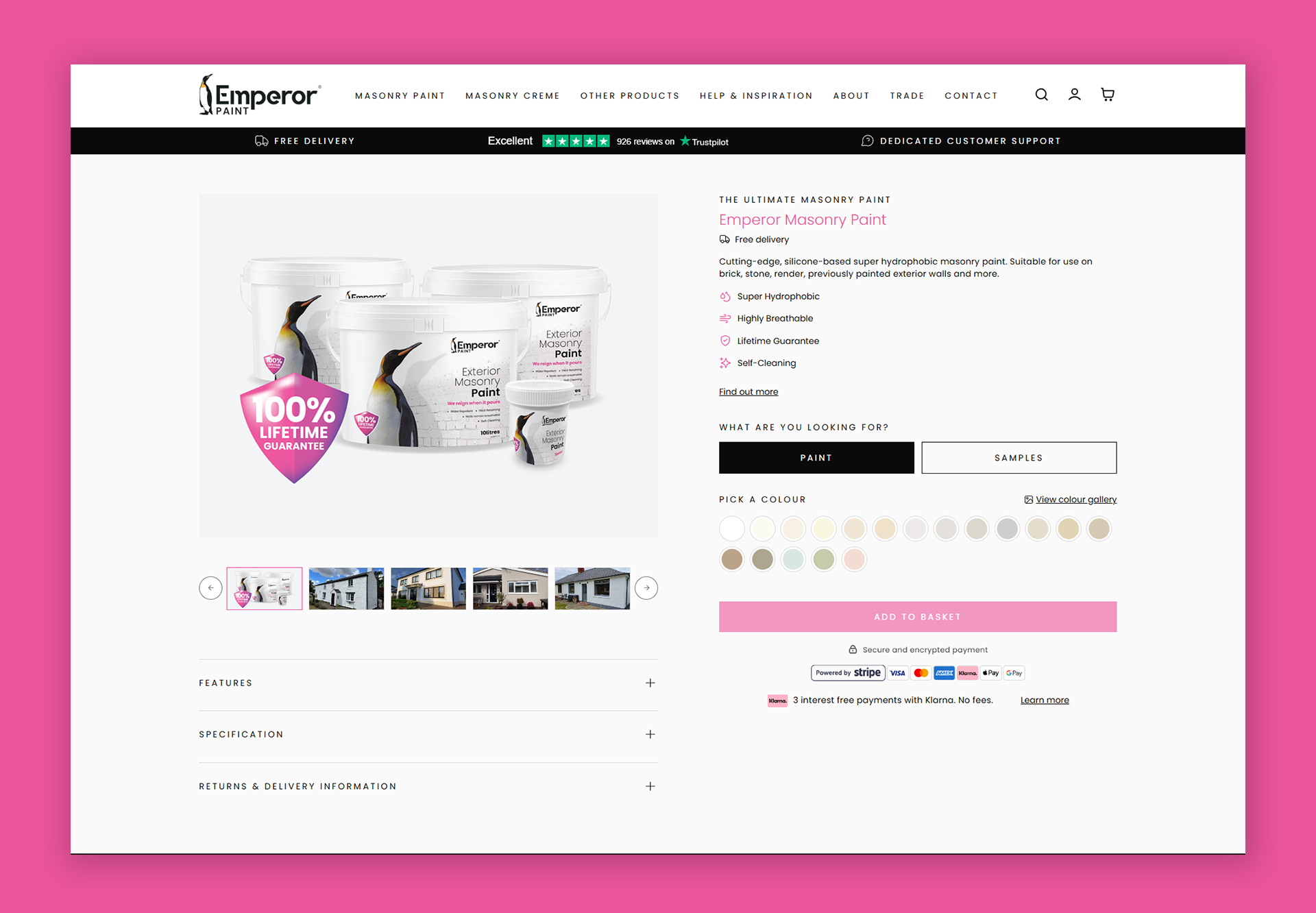 Emperor Paint | Woocommerce website development - Product