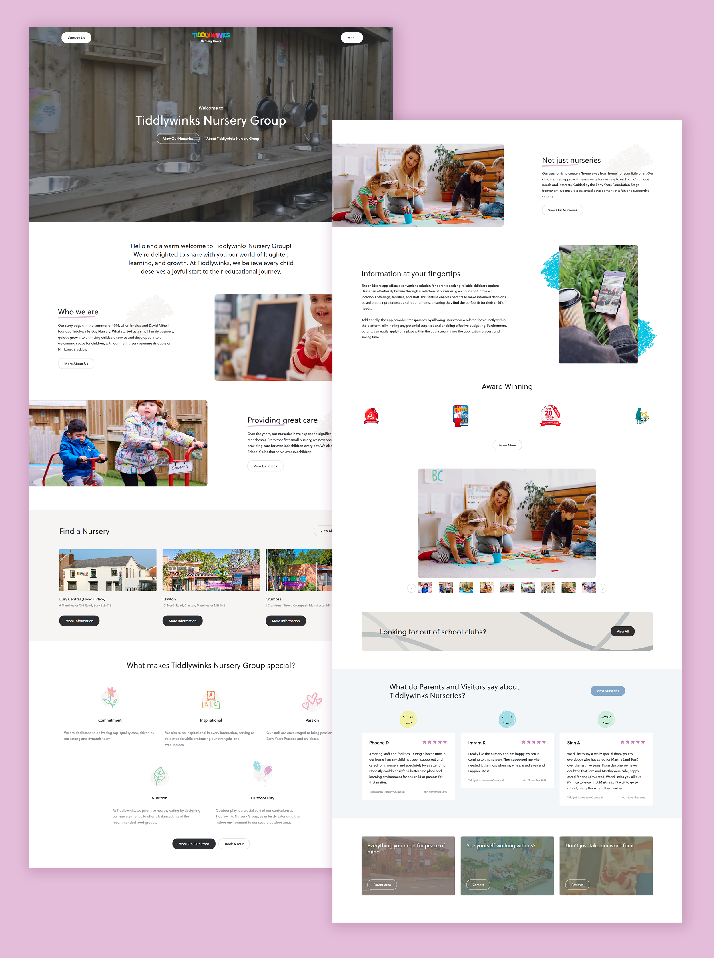 Tiddlywinks Nursery Website Design in Manchester