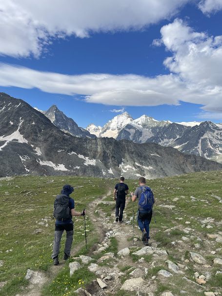 team hiking