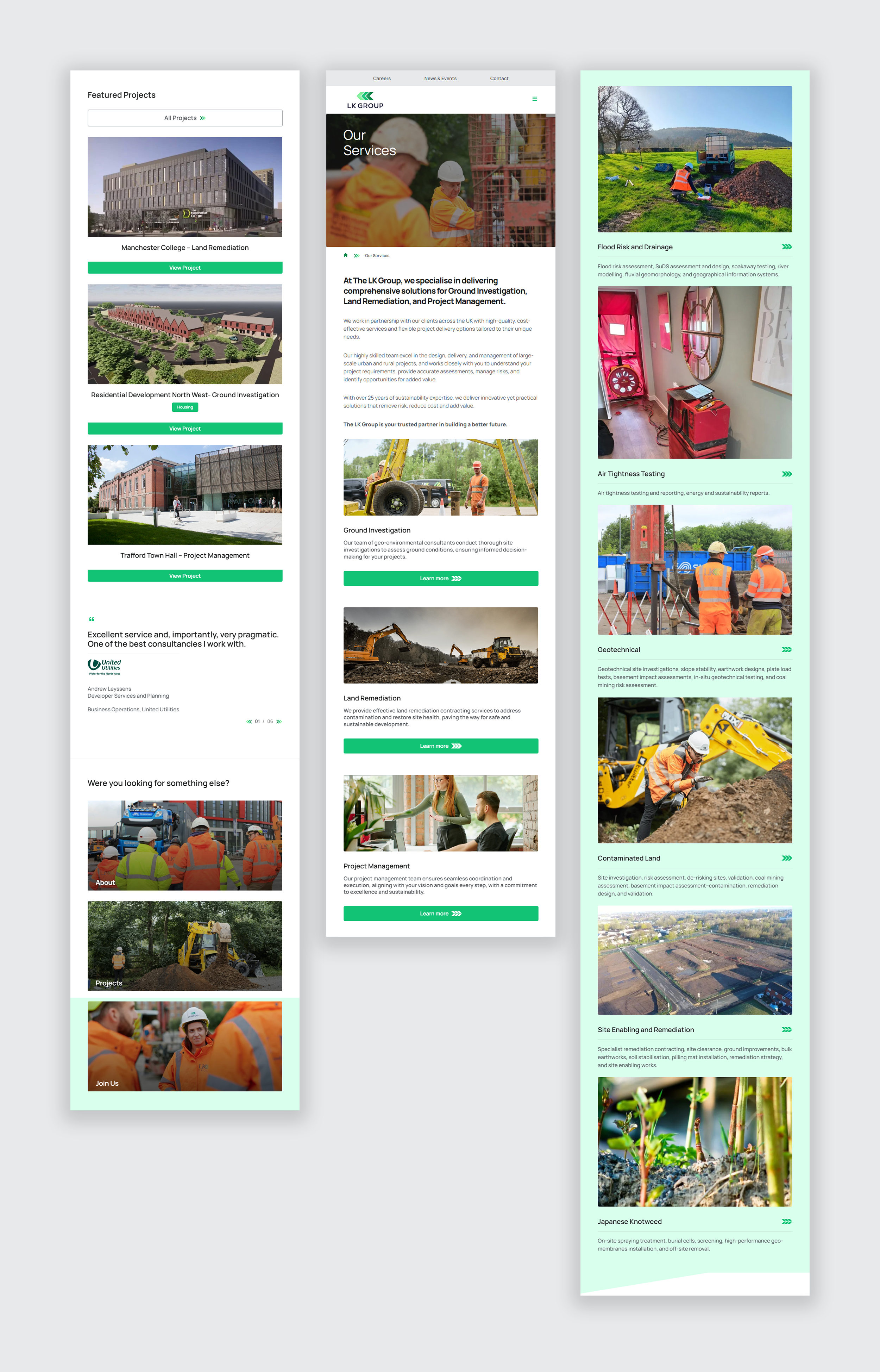 LK Group | Mobile Optimised Construction Website Design